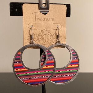 Colorful Striped Hoop Earrings